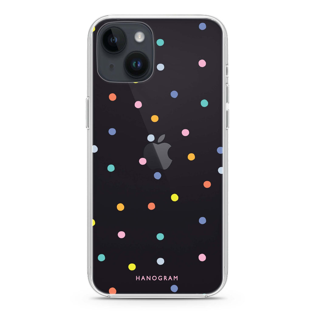 Colourful Dot Pattern iPhone 14 水晶透明保護殼