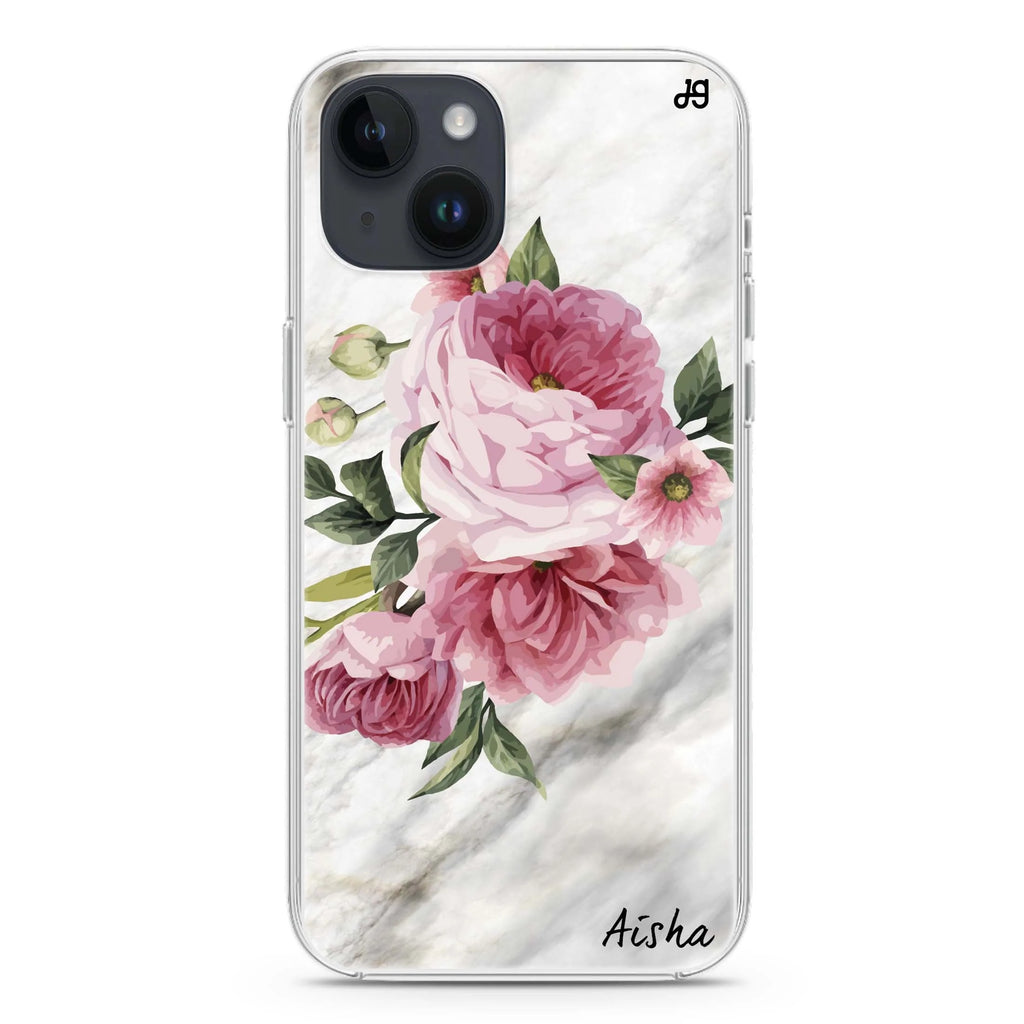Floral & Marble iPhone 14 水晶透明保護殼