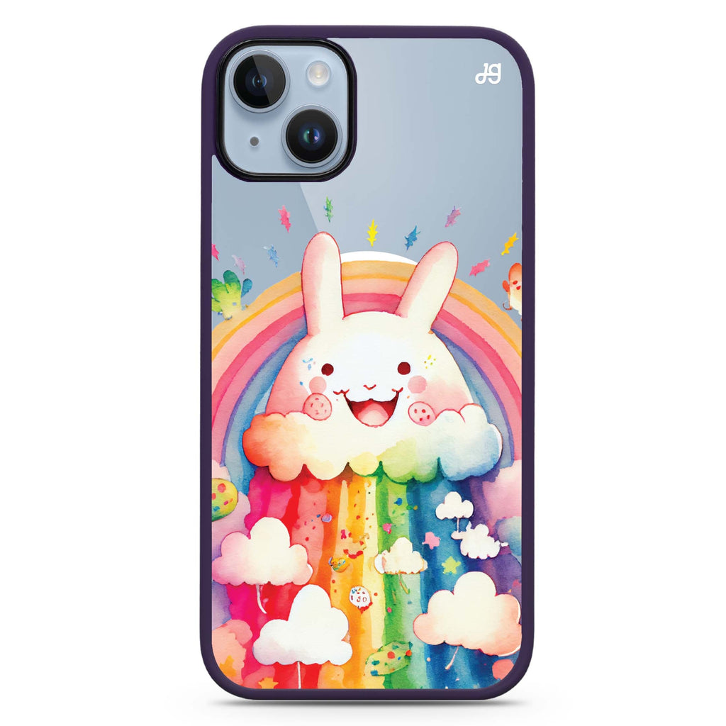 Rainbow Bunny iPhone 14 Plus Magsafe 兼容防衝擊保護殼