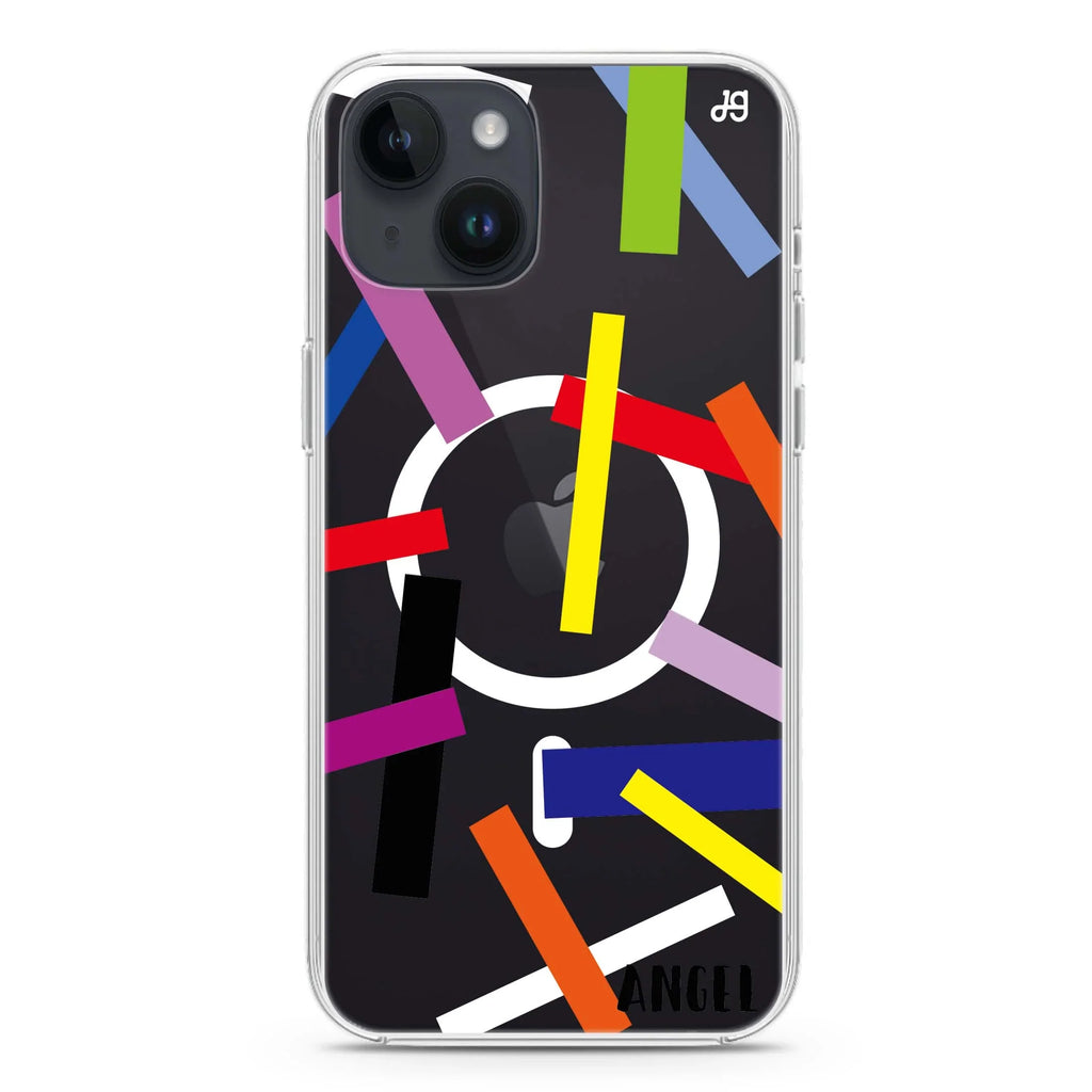 Abstract Art iPhone 14 Magsafe 兼容水晶透明保護殼