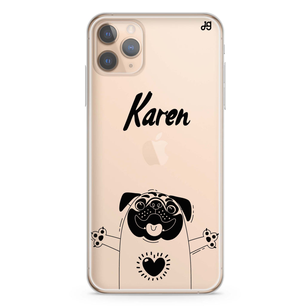Lovely Pug iPhone 11 Pro Max 水晶透明保護殼