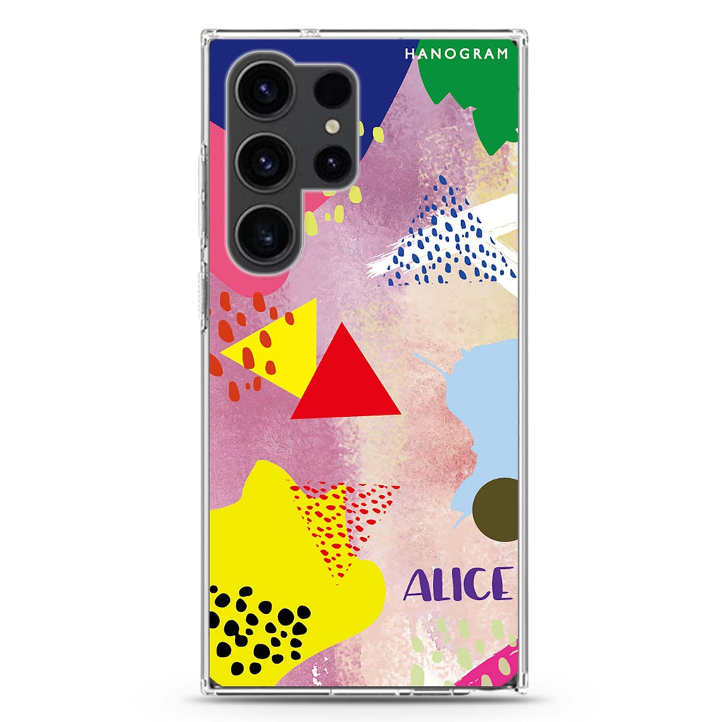 Trendy Abstract III Samsung Galaxy Ultra 可加名字透明保護殼，適用 S26/S25/S24/S23 Ultra，圖1