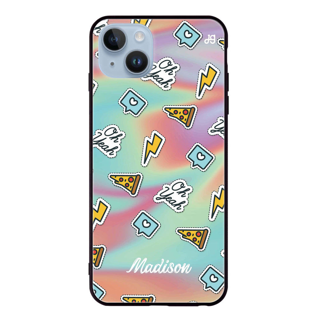 Pizza Sticker iPhone 13 Mini 超薄強化玻璃殻