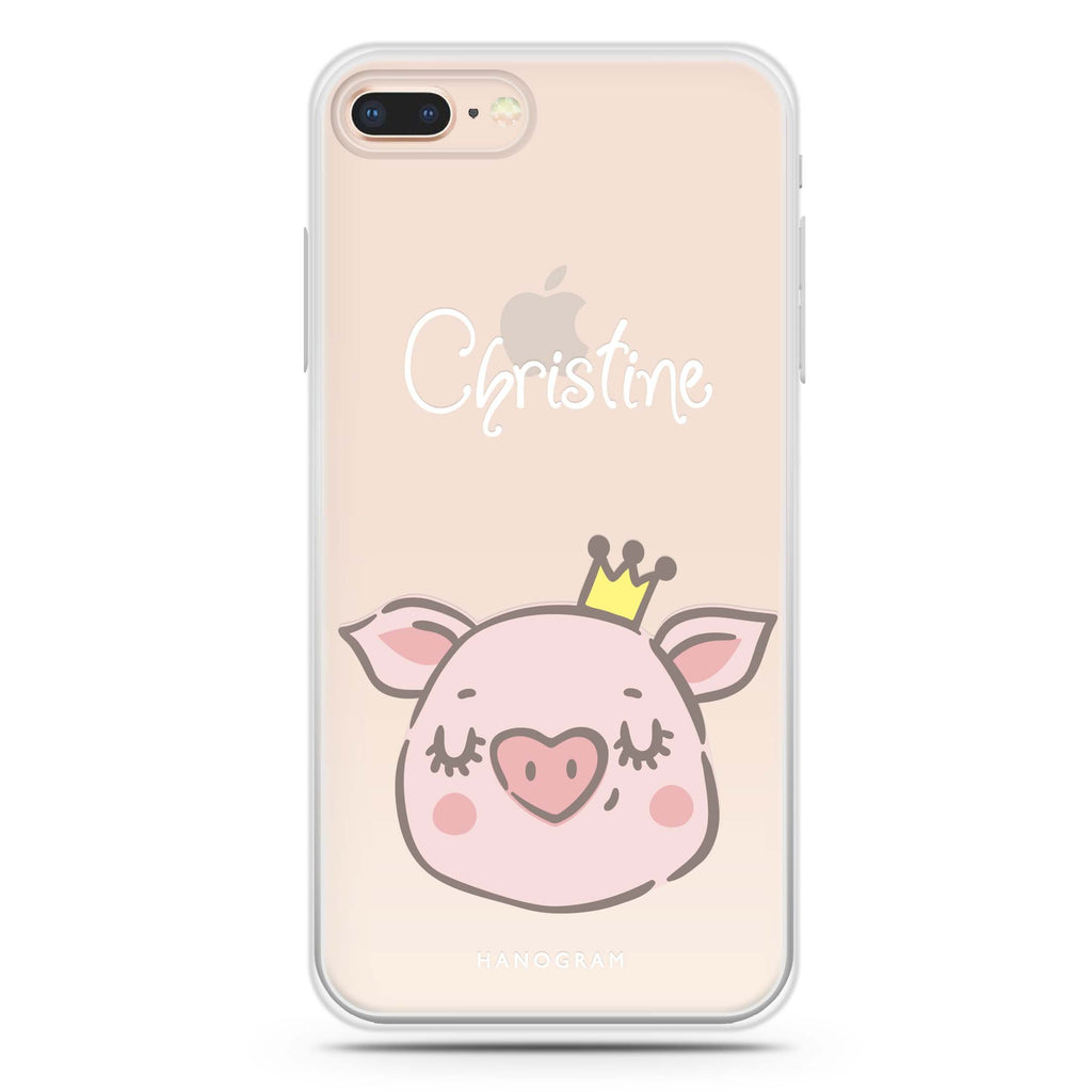 Piggy Queen iPhone 8 Plus 水晶透明保護殼