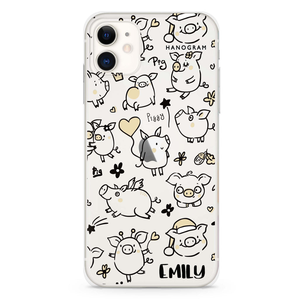 Lovely Piggy iPhone 11 水晶透明保護殼