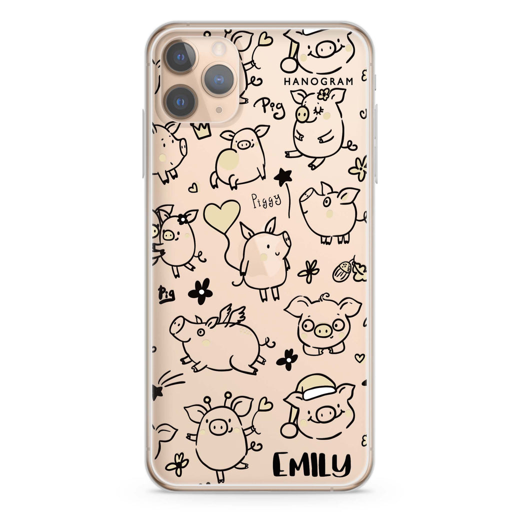 Lovely Piggy iPhone 11 Pro Max 水晶透明保護殼