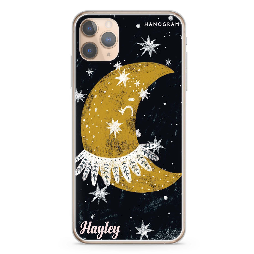 Cute Half Moon iPhone 11 Pro 水晶透明保護殼