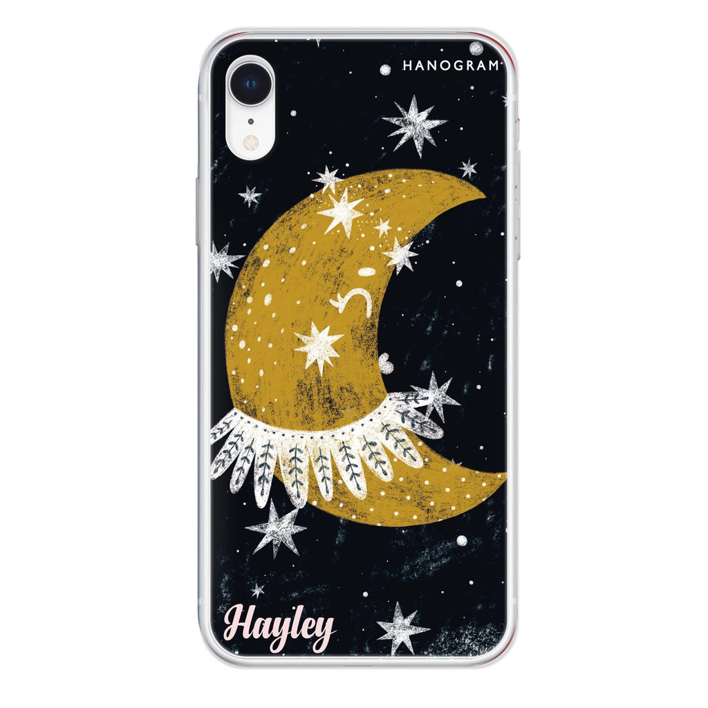 Cute Half Moon iPhone XR 水晶透明保護殼