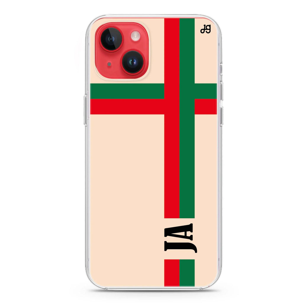 Matching Stripes iPhone 14 Magsafe 兼容水晶透明保護殼