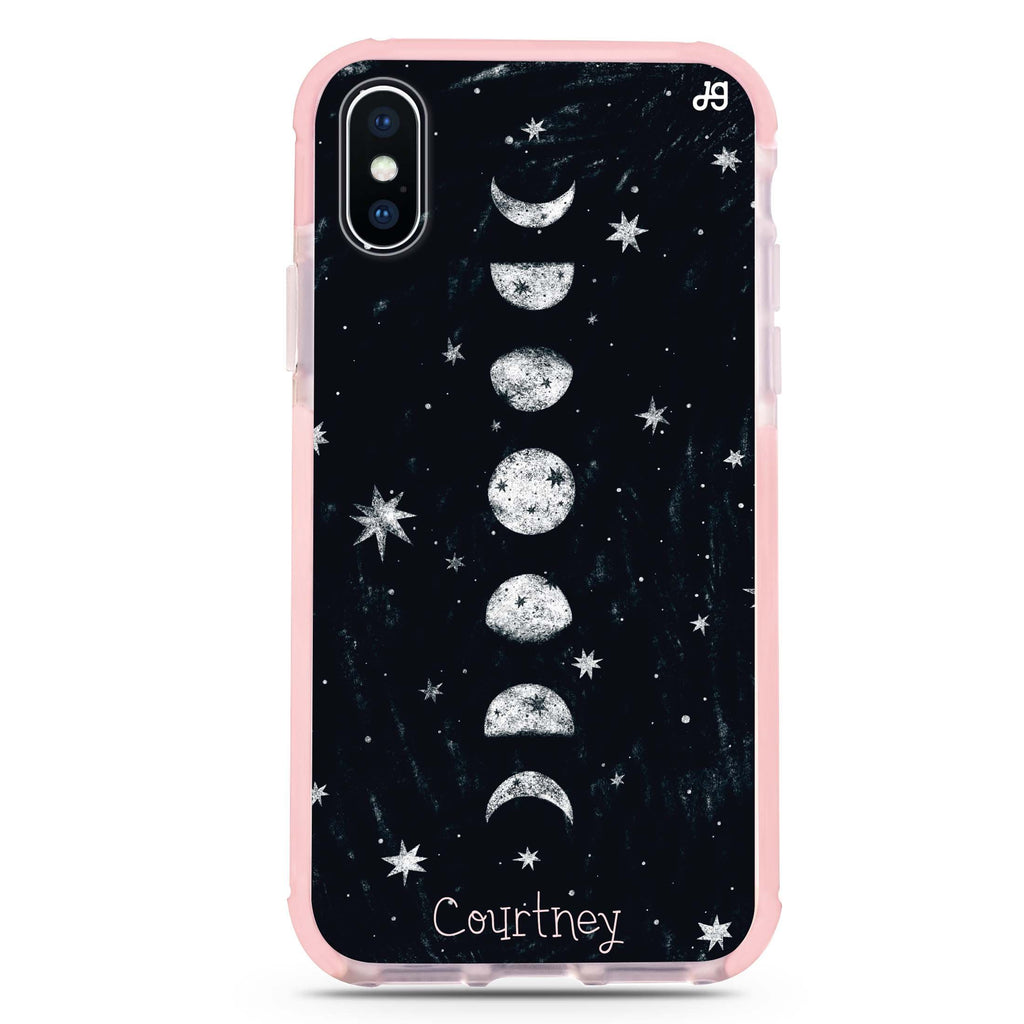 Phases of the moon iPhone XS 吸震防摔保護殼