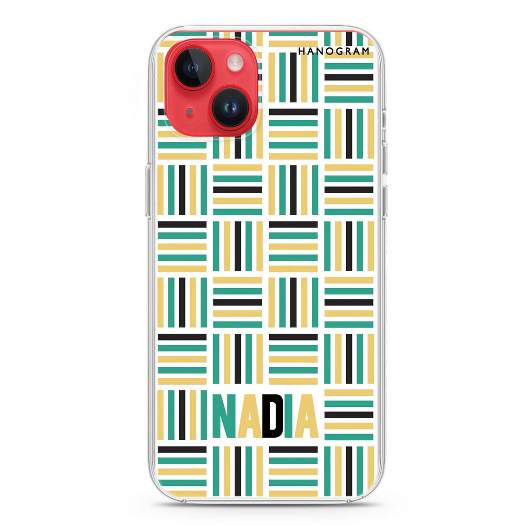 Stripes Camo iPhone 14 plus 水晶透明保護殼