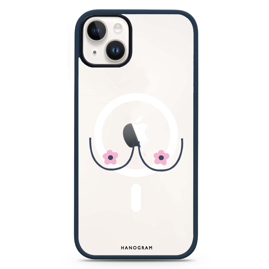 Floral Breast iPhone 14 Plus Magsafe 兼容防衝擊保護殼