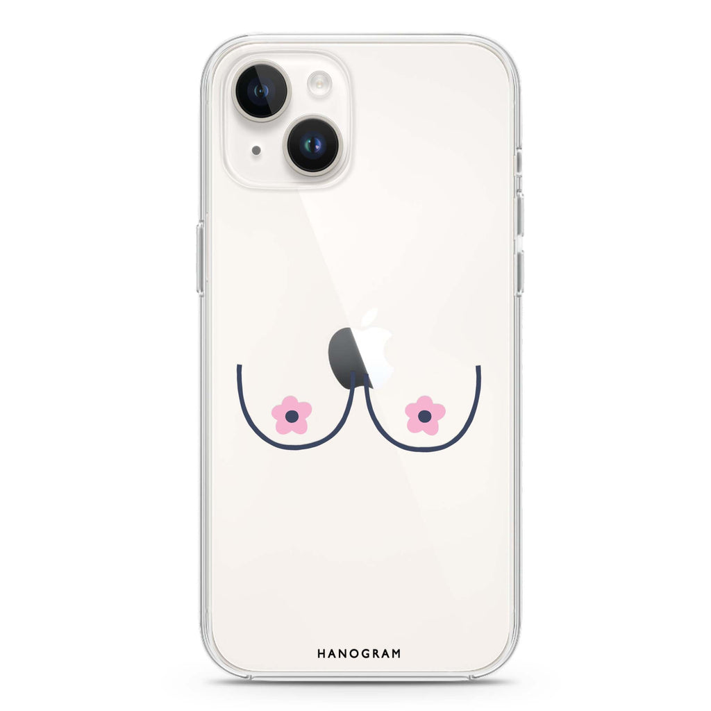 Floral Breast iPhone 14 水晶透明保護殼