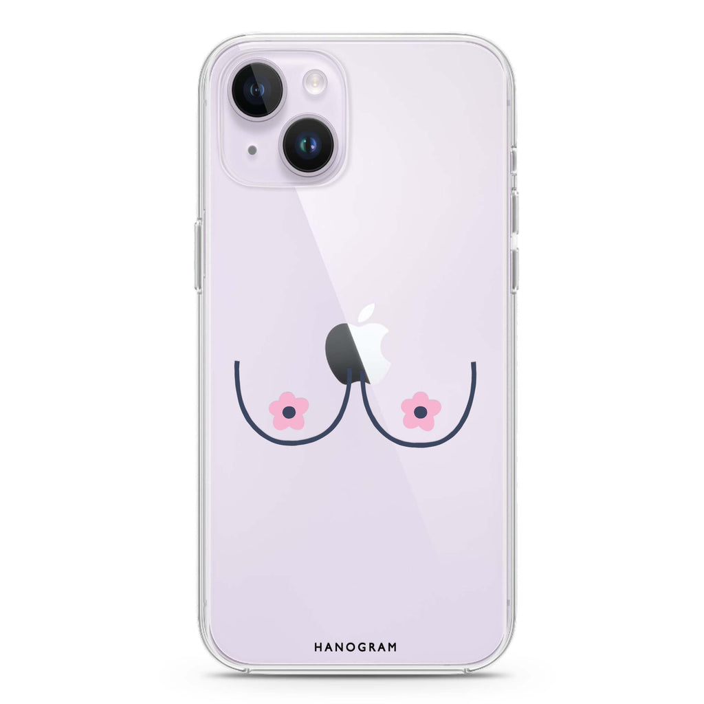 Floral Breast iPhone 14 plus 水晶透明保護殼