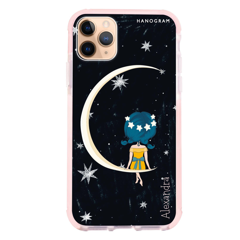 Cute Girl Moon iPhone 11 Pro Max 吸震防摔保護殼