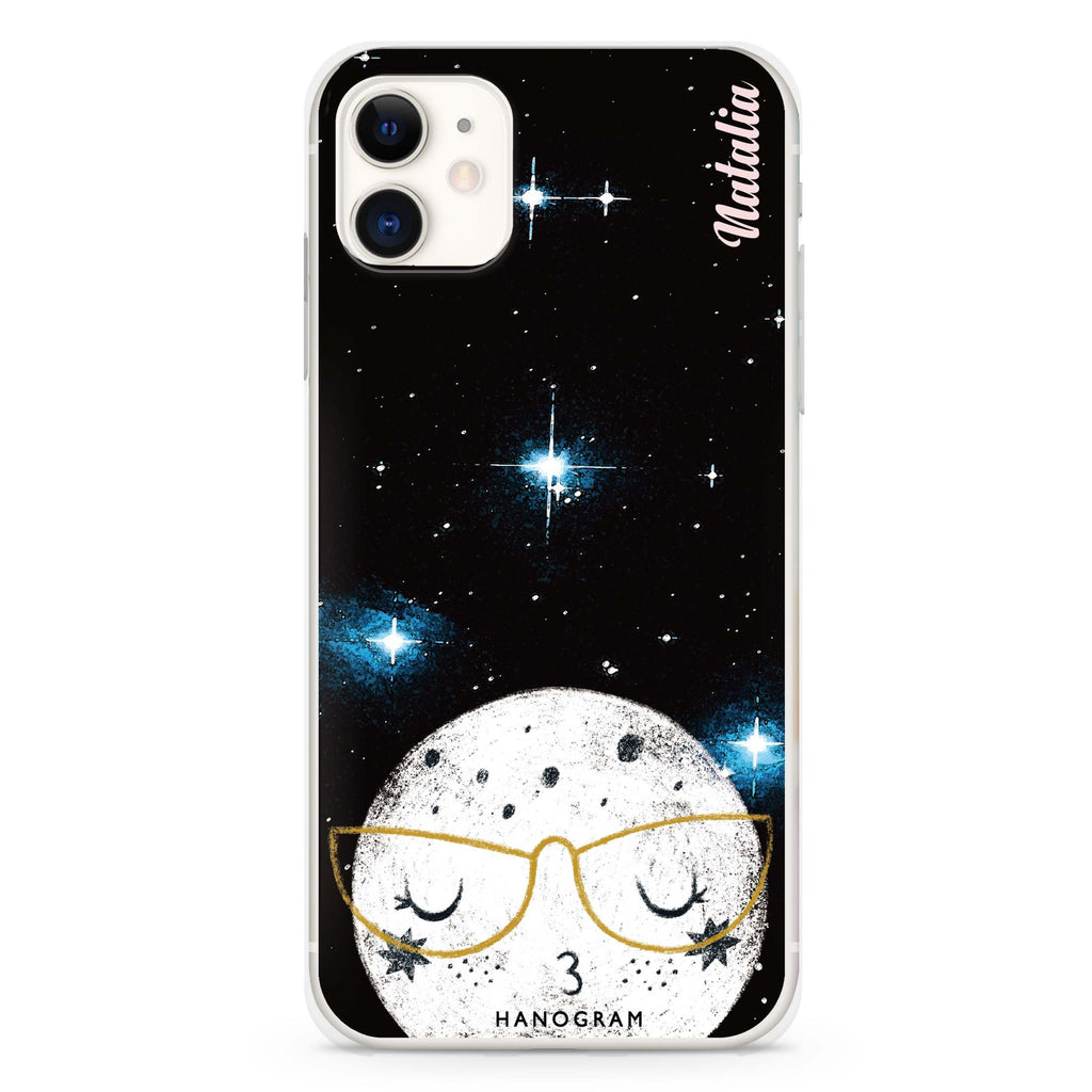 Glasses Moon iPhone 11 水晶透明保護殼