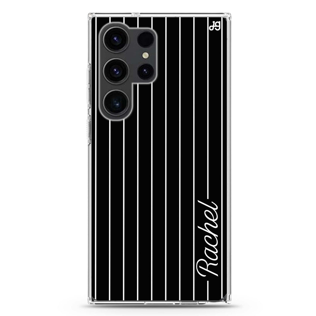 Stripes I Samsung Galaxy Ultra 可加名字透明保護殼，適用 S26/S25/S24/S23 Ultra，圖1