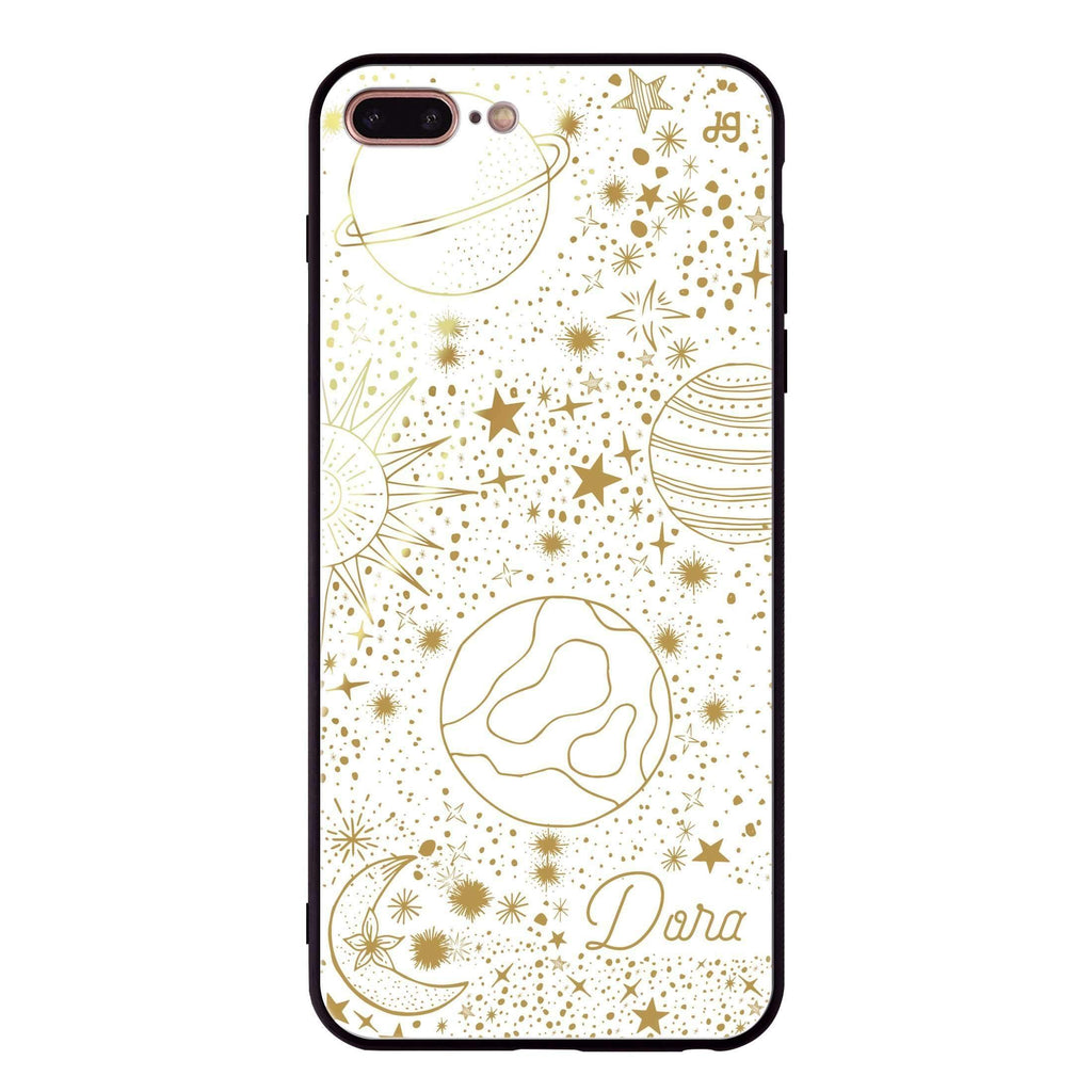 Golden Galaxy I iPhone 7 Plus 超薄強化玻璃殻