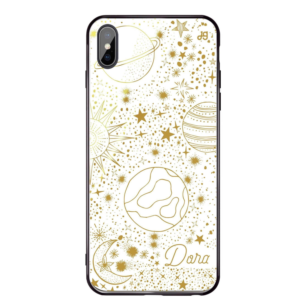 Golden Galaxy I iPhone XS 超薄強化玻璃殻
