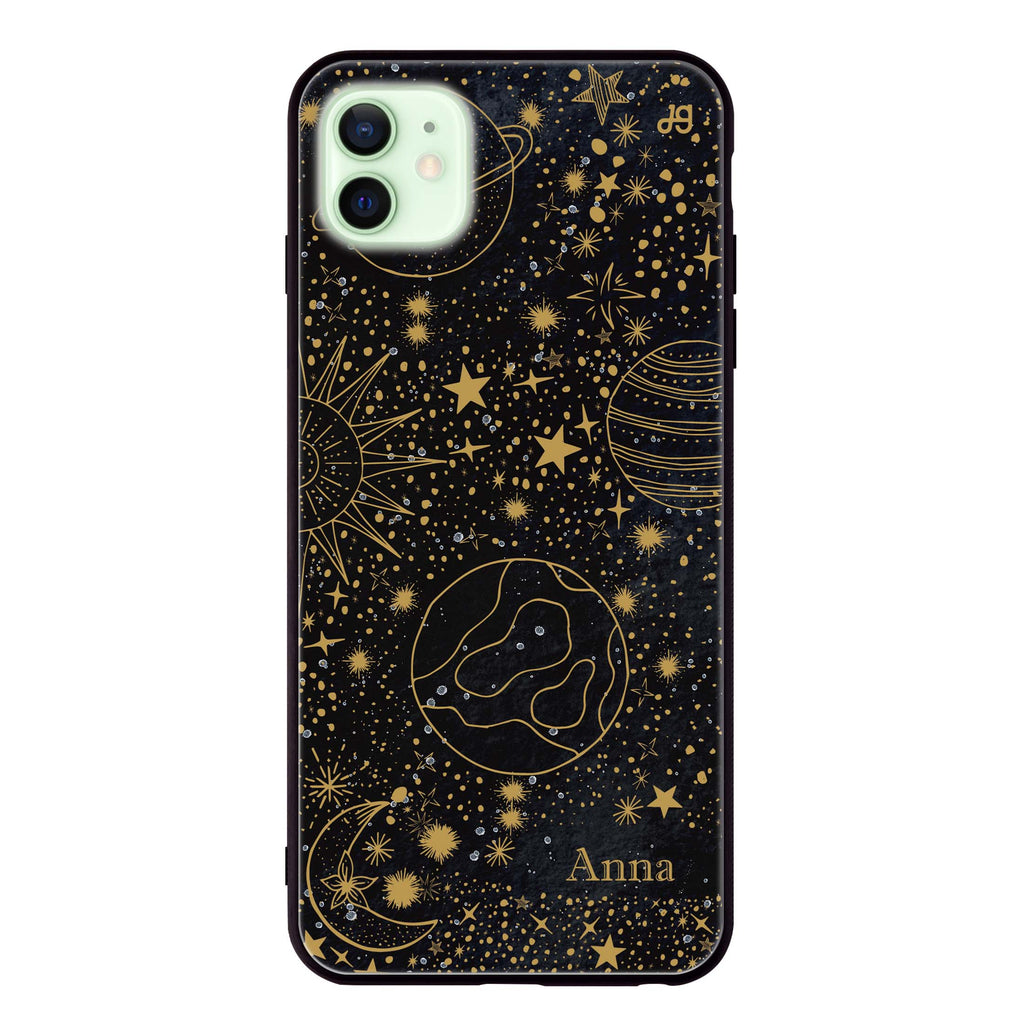 Golden Galaxy II iPhone 12 mini 超薄強化玻璃殻