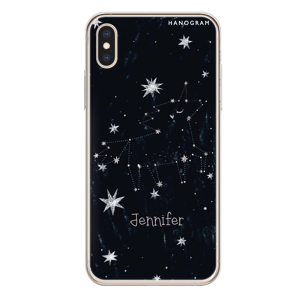 Unicorn Night iPhone XS 水晶透明保護殼