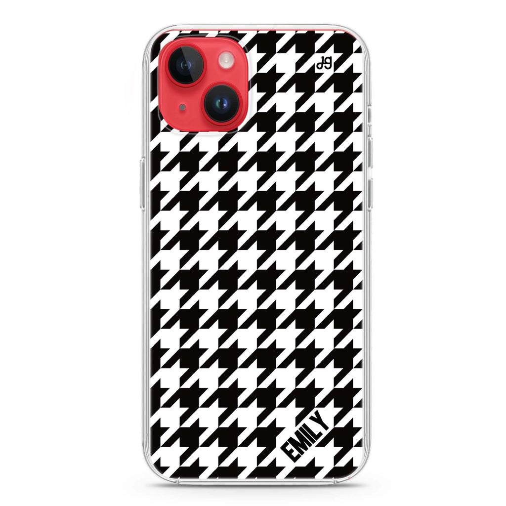Houndstooth iPhone 14 plus 水晶透明保護殼