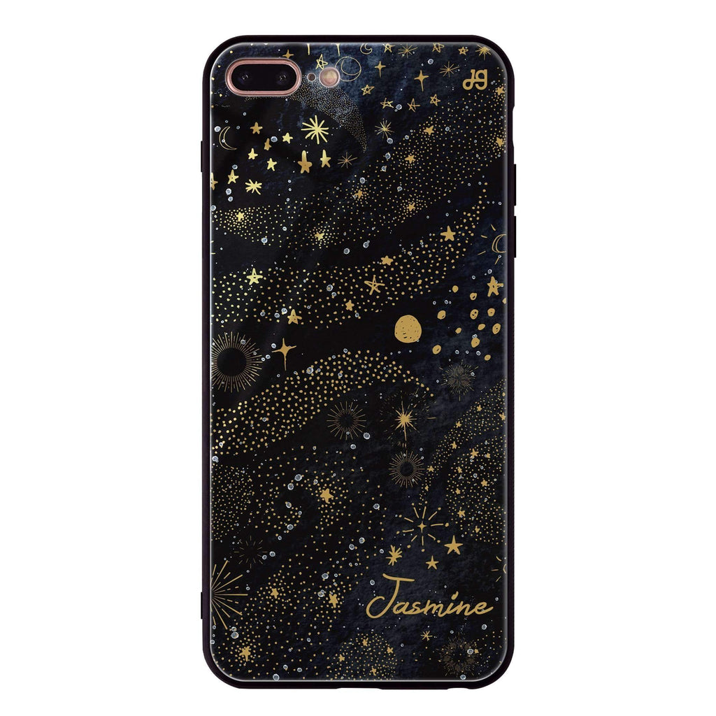 Golden Galaxy IV iPhone 7 Plus 超薄強化玻璃殻