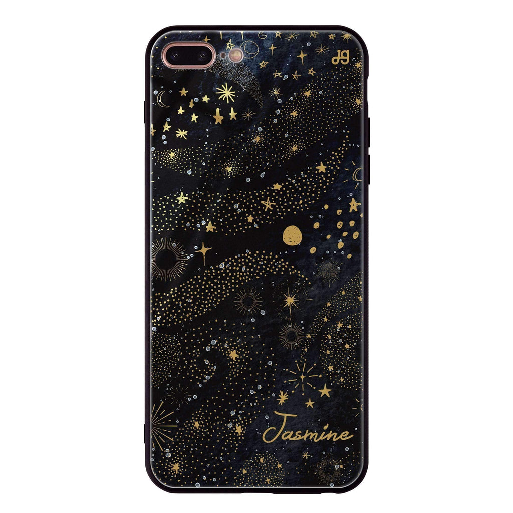 Golden Galaxy IV iPhone 8 Plus 超薄強化玻璃殻