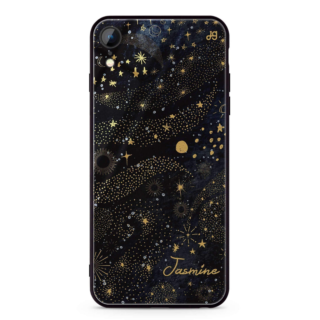 Golden Galaxy IV iPhone XR 超薄強化玻璃殻