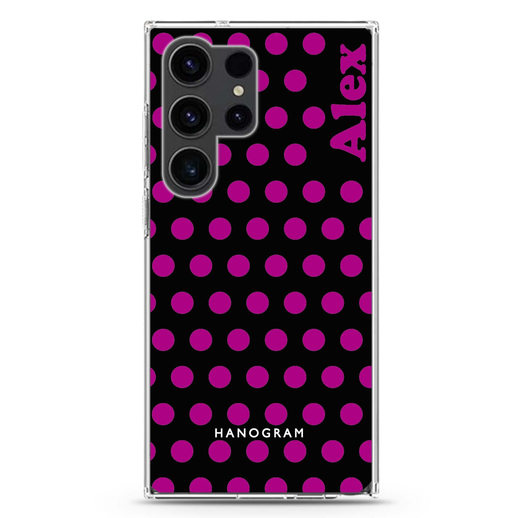 Wave Dots Samsung Galaxy Ultra 可加名字透明保護殼，適用 S26/S25/S24/S23 Ultra，圖1