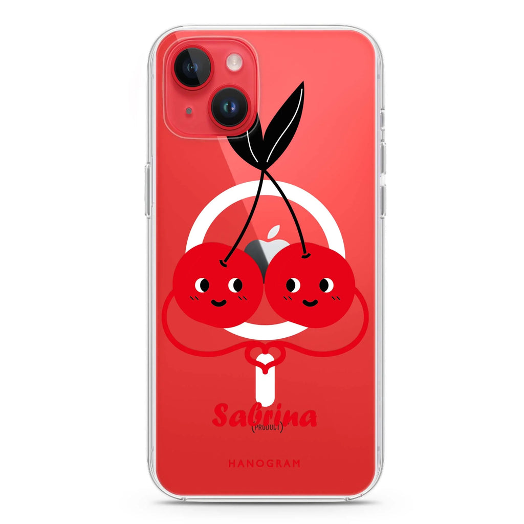 Lovely Cherries I iPhone 14 Magsafe 兼容水晶透明保護殼