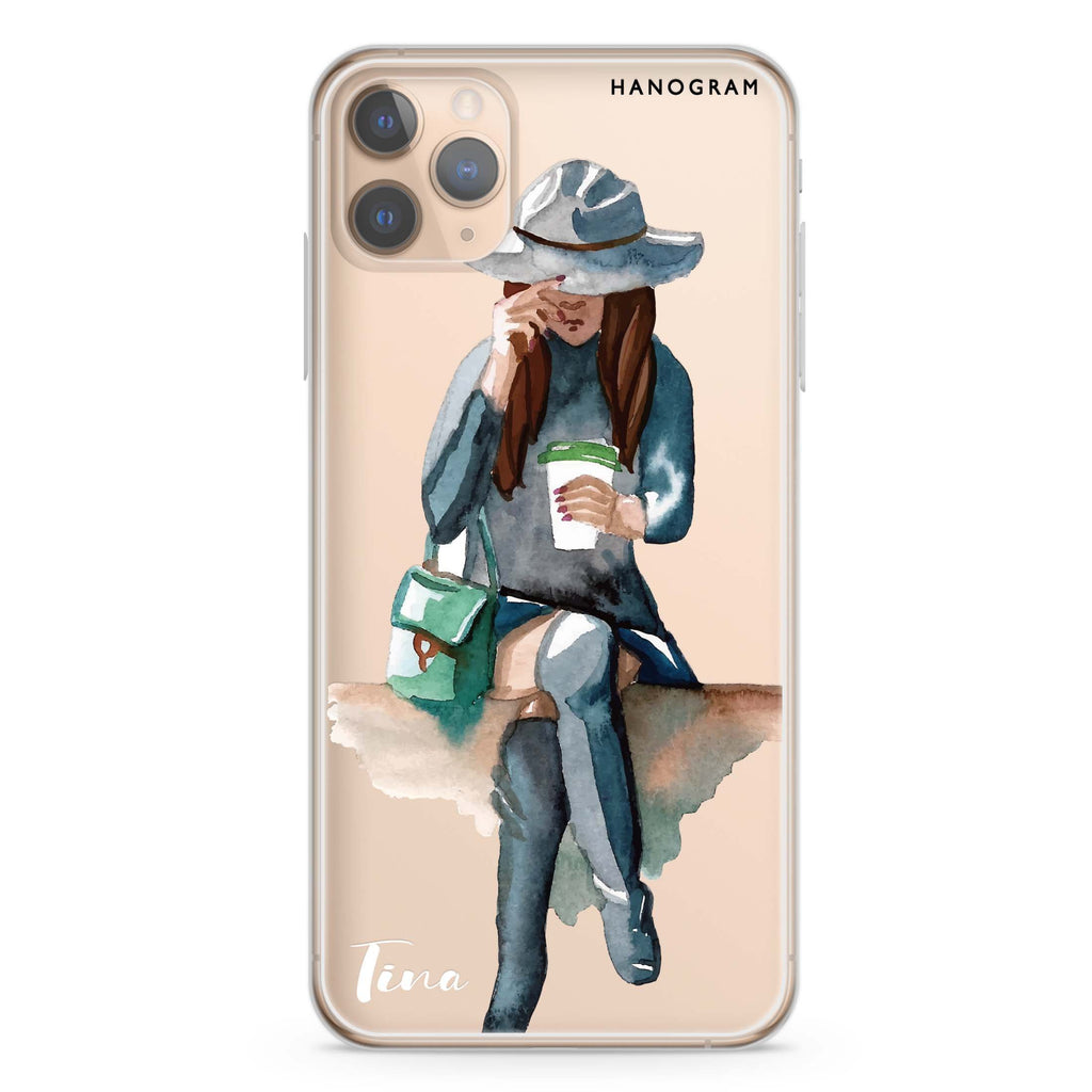 Coffee Girl iPhone 11 Pro 水晶透明保護殼