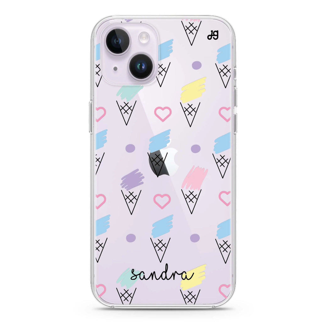 Ice cream Pattern iPhone 14 plus 水晶透明保護殼