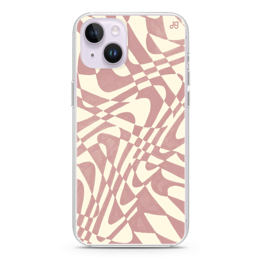 Abstract Paint Pattern iPhone 14 Magsafe 兼容水晶透明保護殼