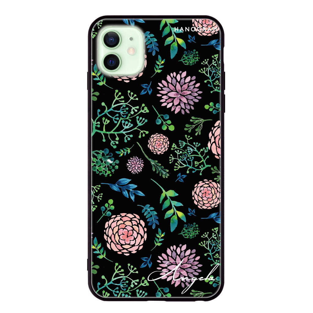 Paint Flower iPhone 12 mini 超薄強化玻璃殻