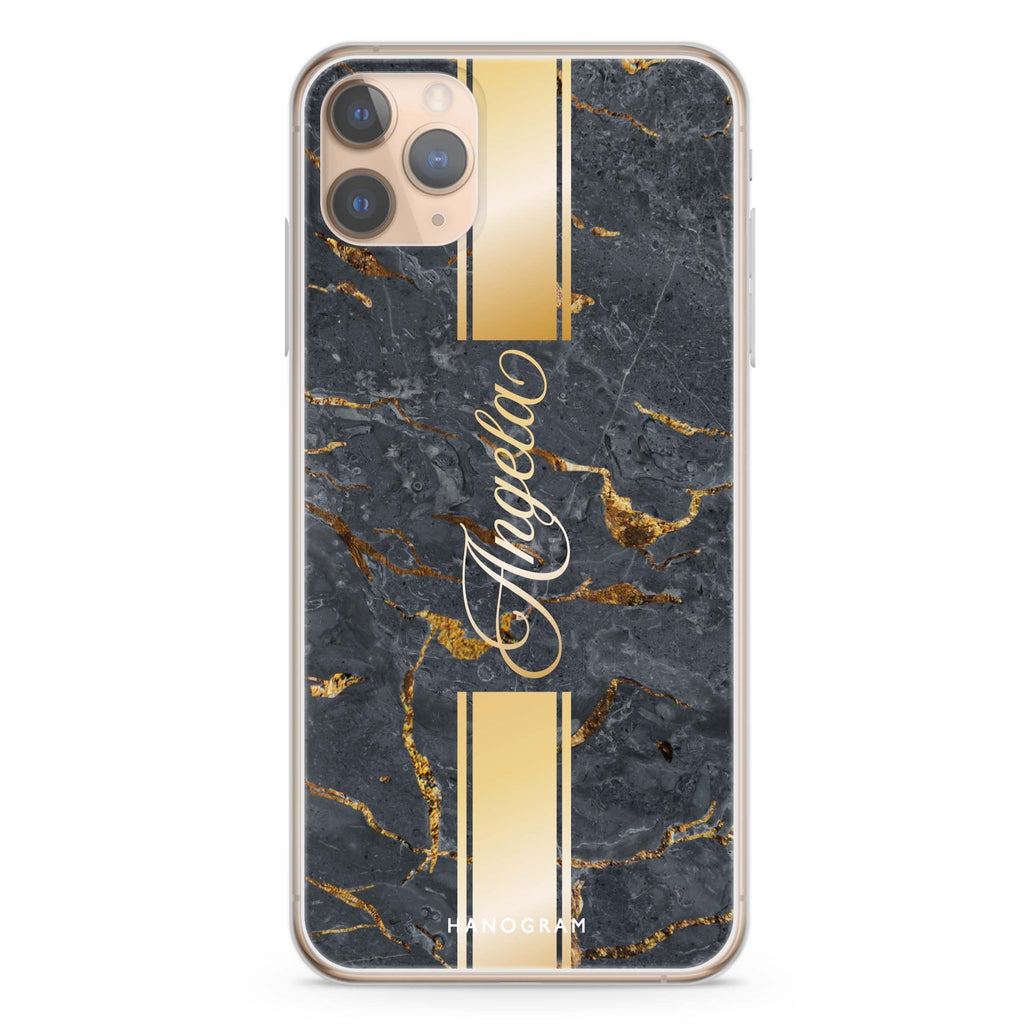 Luxury Gold Marble iPhone 11 Pro Max 水晶透明保護殼