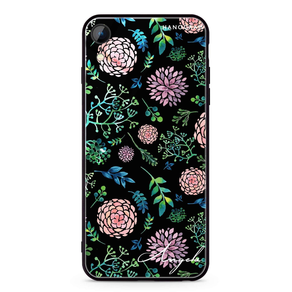 Paint Flower iPhone XR 超薄強化玻璃殻