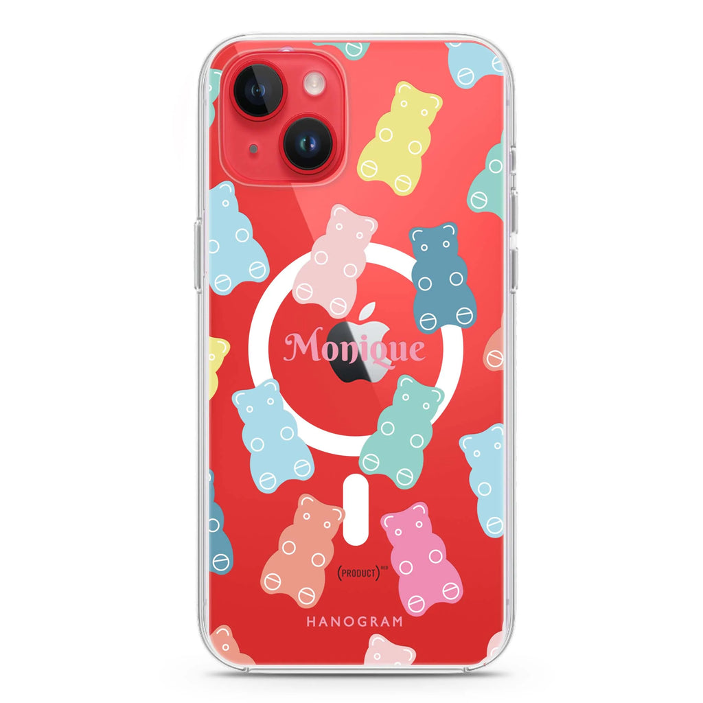 Sweet Dream Bear iPhone 14 Plus Magsafe 兼容水晶透明保護殼