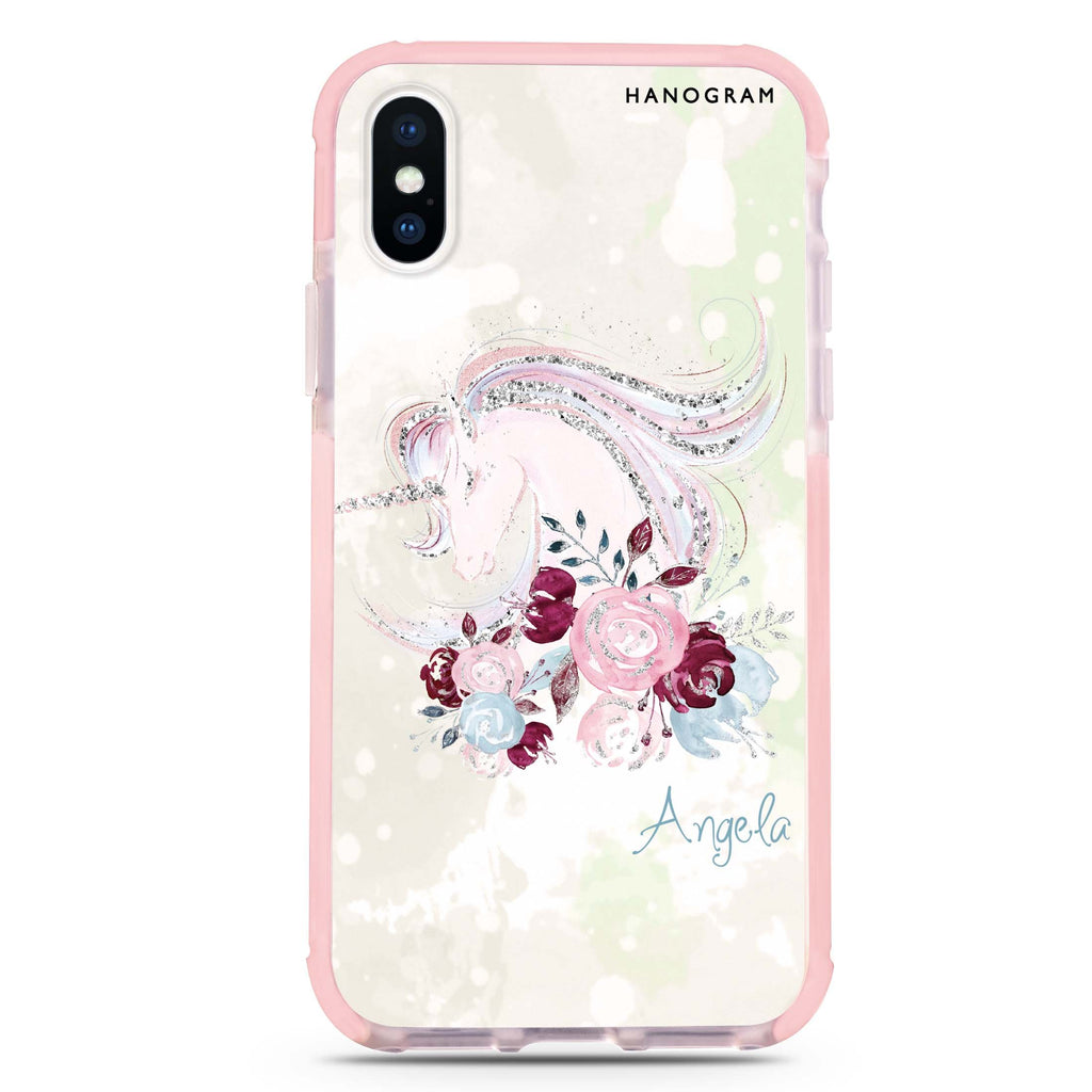 Unicorn & Floral iPhone XS Max 吸震防摔保護殼