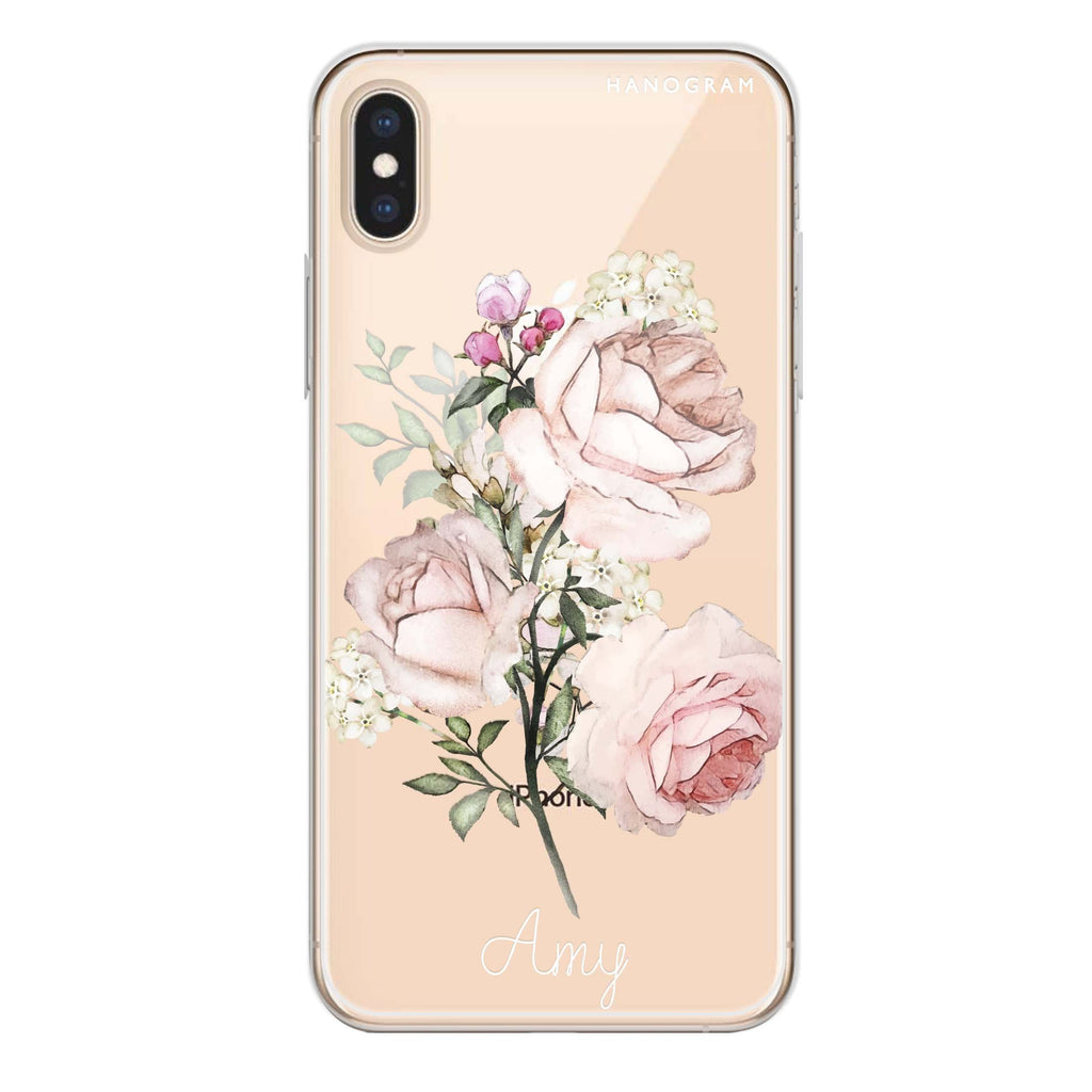 Elegant Rose II iPhone XS 水晶透明保護殼
