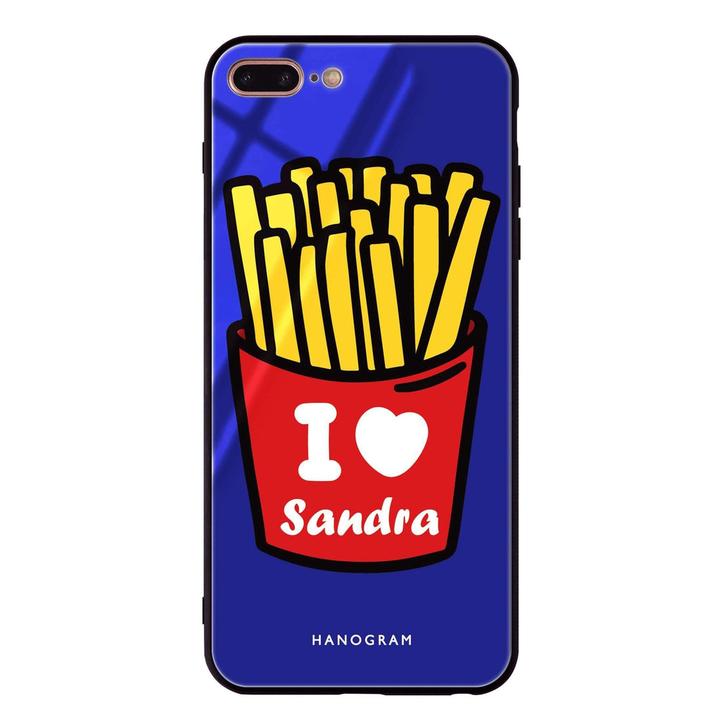 I Love French Fries iPhone 7 Plus 超薄強化玻璃殻