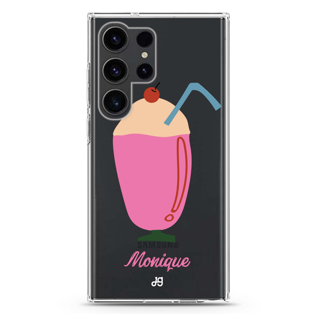 Ice cream Drinks Samsung Galaxy Ultra 可加名字透明保護殼，適用 S26/S25/S24/S23 Ultra，圖1