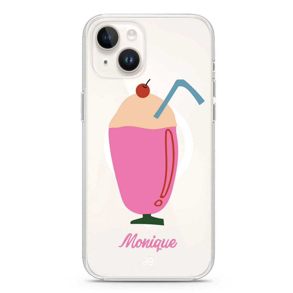 Ice cream Drinks iPhone 14 Plus Magsafe 兼容水晶透明保護殼
