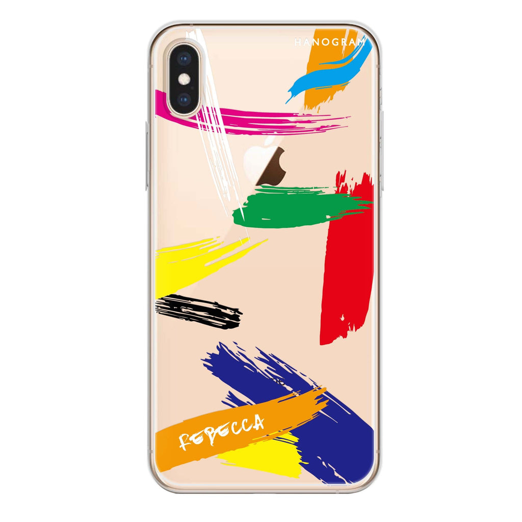 Brush Paint iPhone XS 水晶透明保護殼
