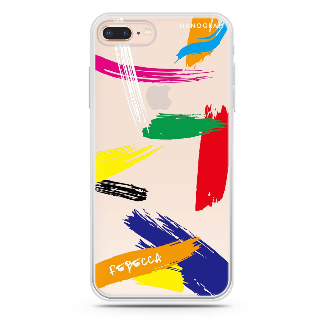 Brush Paint iPhone 8 Plus 水晶透明保護殼