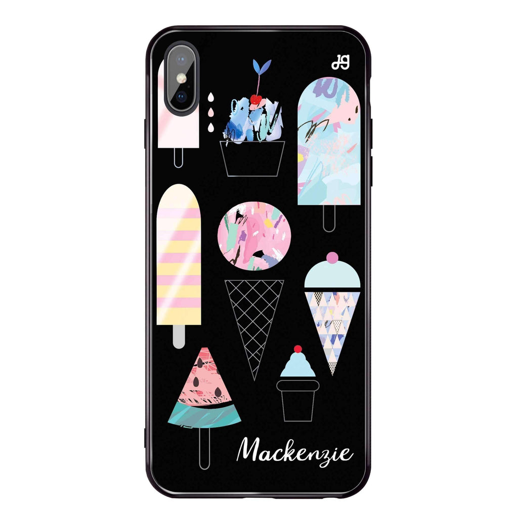 Artistic Ice cream I iPhone XS 超薄強化玻璃殻