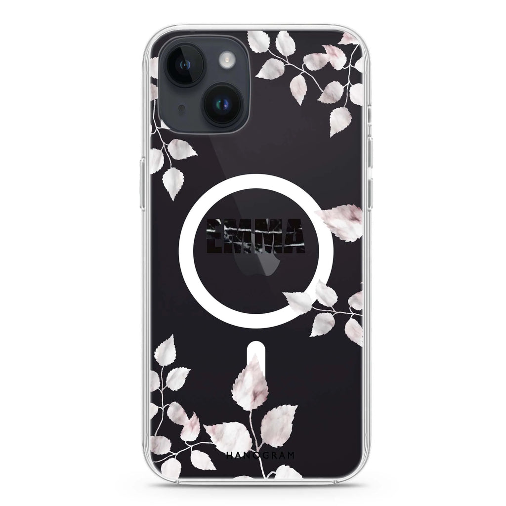 Life Simple Floral iPhone 14 Plus Magsafe 兼容水晶透明保護殼
