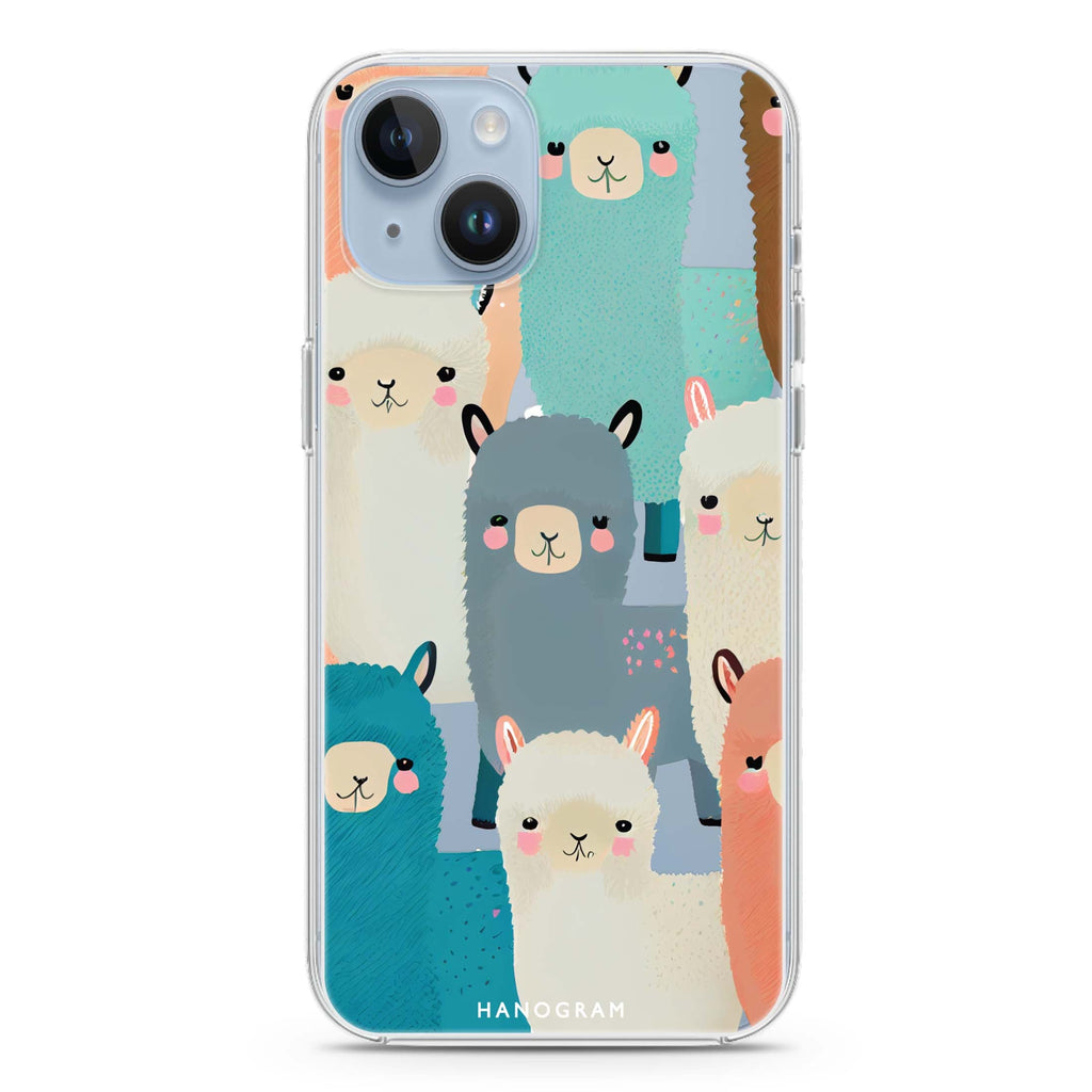 Cute Alpaca iPhone 14 Plus 水晶透明保護殼