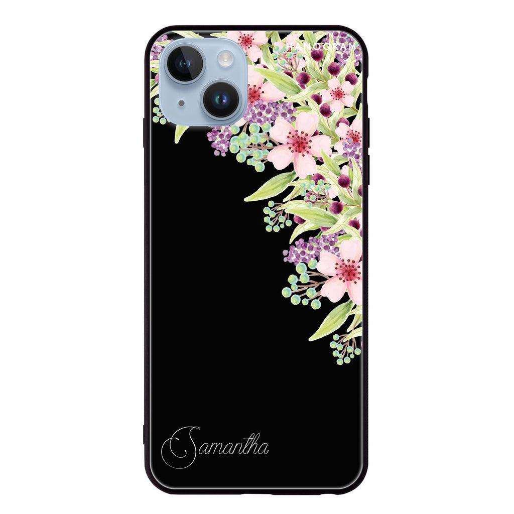 Pink Flowers iPhone 13 超薄強化玻璃殻