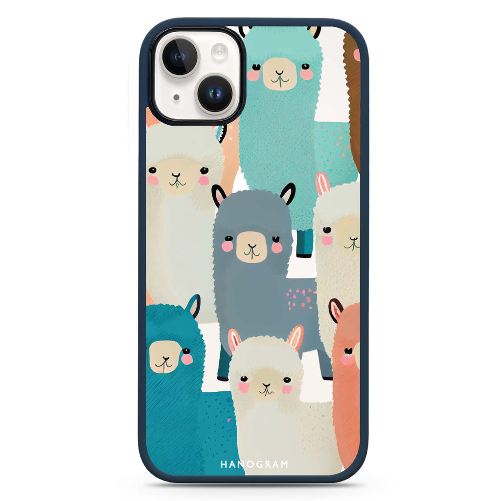 Cute Alpaca iPhone 14 Plus Magsafe 兼容防衝擊保護殼